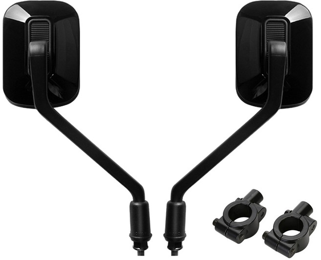 발통마켓 자전거 백미러 사이드미러 8mm 핸들바 장착가능 바이크 전동킥보드, 블랙, 1세트