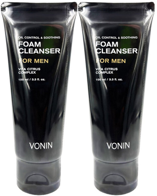 보닌 오일컨트롤 앤딩 폼클렌져 얼굴세안제 남성클렌징폼, 2개, 100ml