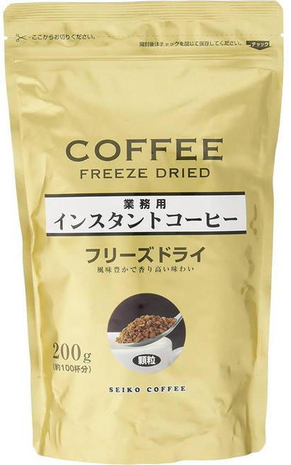 Seiko Coffee 일본직구 세이코 커피 업소용 인스턴트 프리즈 드라이백 200g x 2개