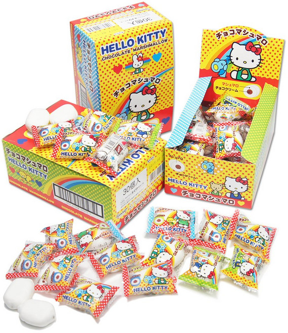 부드럽고 말랑말랑 헬로키티 마쉬멜로우 초콜릿맛, 120g, 9개
