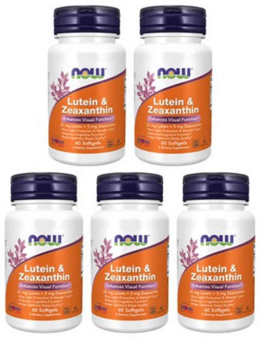 5개 루테인 지아잔틴 제아잔틴 60 소프트젤 Now Foods, 60정 - 쿠팡