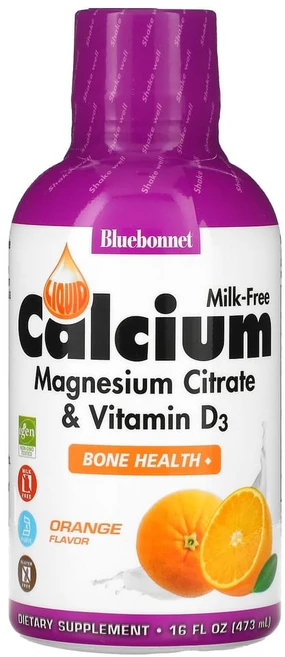 블루본넷뉴트리션 리퀴드 칼슘 시트레이트 마그네슘 비타민D3 내추럴 오렌지 472ml 16 fl oz, 1개 - 쿠팡