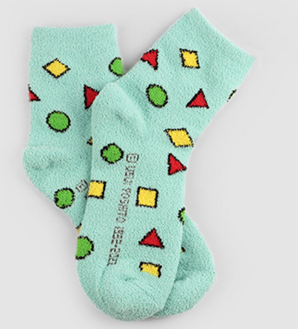 짱구 수면양말 여자 중목 파자마