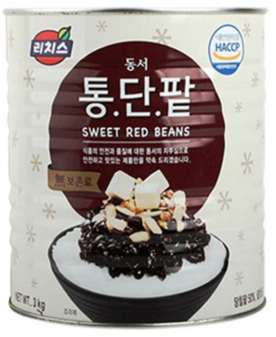 리치스 통단팥 /빙수재료, 1개, 3kg