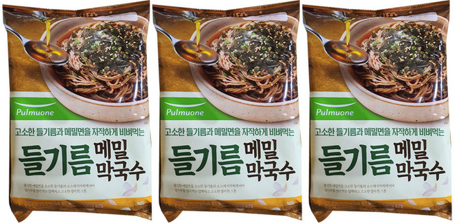(냉장)[풀무원]들기름막국수 2인x3, 391.4g, 3개