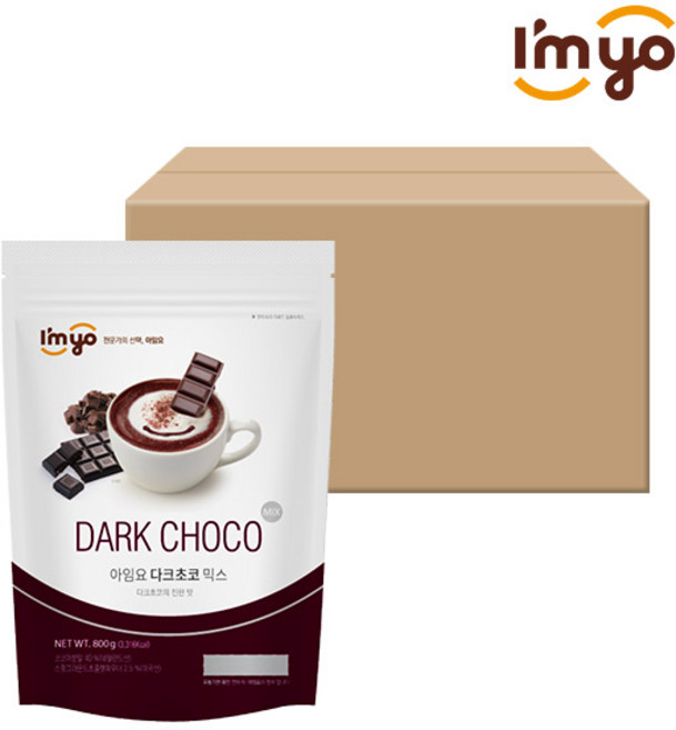 아임요 다크 초코 믹스 파우더 800g12개(1박스 분말, 800g, 1개입, 12개