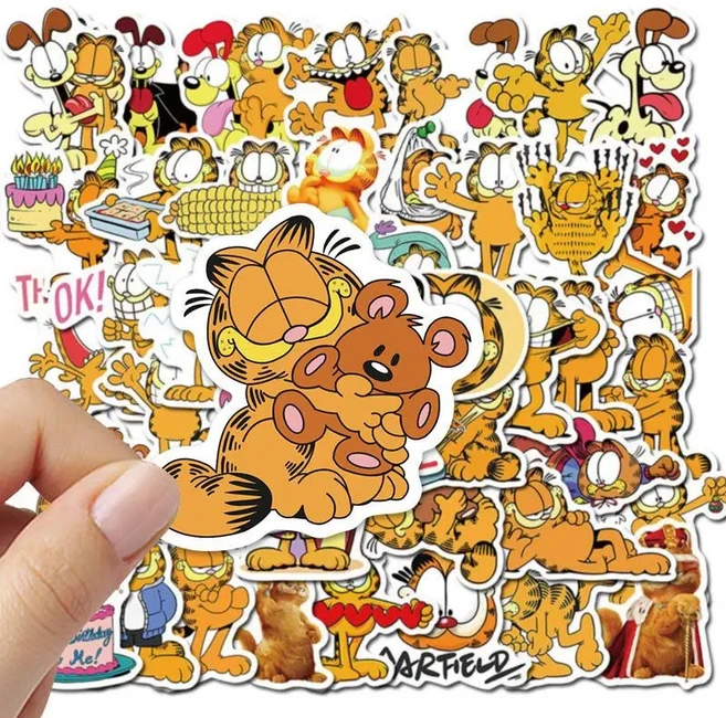 50pcs 가필드 스티커 DIY 낙서 장난감 만화 애니메이션 노트북 가방 기타 장식 선물, 01 50pcs