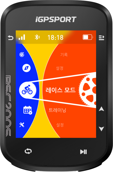 iGPSPORT BSC200S 자전거 컬러 내비게이션 GPS 속도계, 블랙, 1개