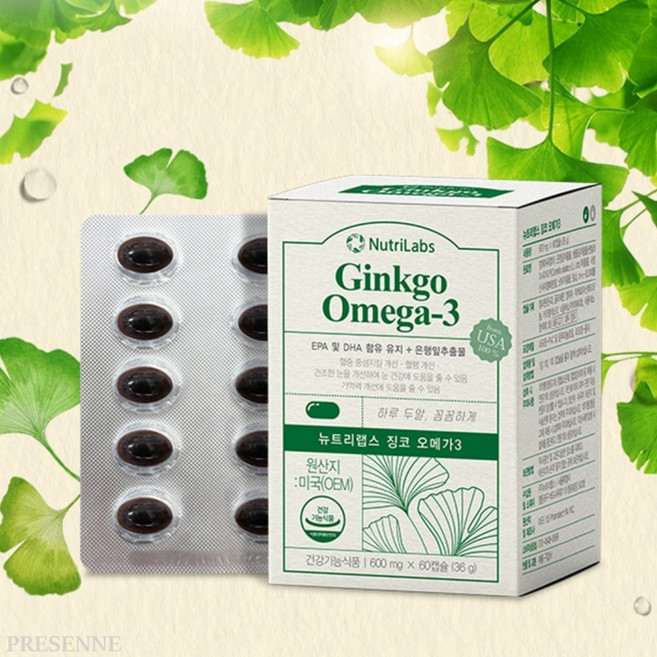 징코 오메가3 골드 60캡슐 혈행 기억력 건조한눈개선 도움줄수있음, 1개