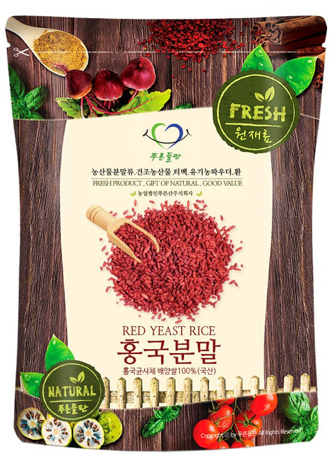 푸른들판 국산 발효 홍국쌀 분말 가루 국내산 홍국 100% 홍국미 홍곡 흥국쌀, 1개, 100g