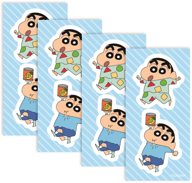 [짱구는 못말려]리무버블 스티커, 4개, 블루