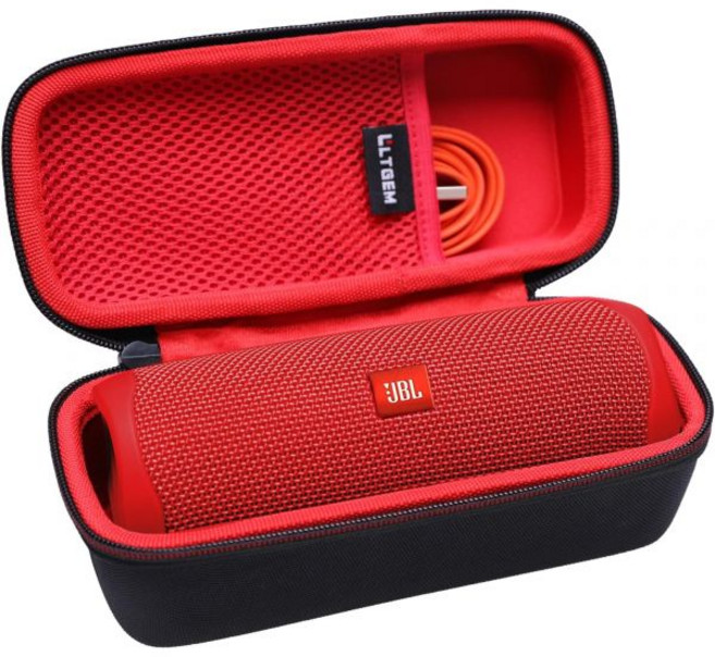 LTGEM EVA 하드 케이스 (JBL FLIP 7/5/6/GRIP 방수 휴대용 블루투스 스피커용) - 여행용 보호 휴대 및 보관 가방, JBL FLIP 5 6 Case_2.Red+Black