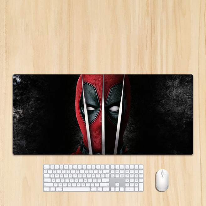 마블코믹스 데드풀과 울버린 굿즈 Deadpool&Wolverine 마우스 게이밍 장패드, K. 90x40x0.3cm DEADPOOL2, 1개