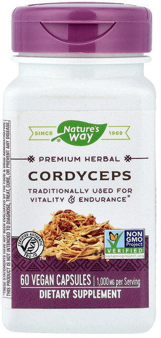 네이쳐스웨이 동충하초 추출물 비건 캡슐, 1개, 60정