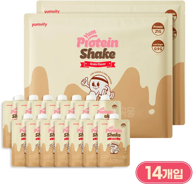 얌비티 가정의학과 의사 개발 한끼 식사대용 저당 단백질 쉐이크 미숫가루맛, 7회분, 32g, 2개 - 쿠팡