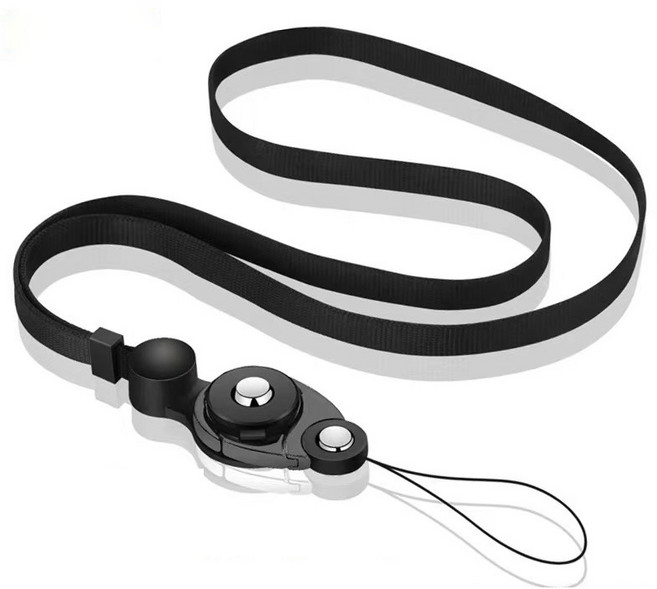 휴대폰 스트랩 숄더 스트랩 로프 목걸이 줄 목걸이줄, 1개, 블랙