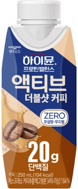 하이뮨 프로틴밸런스 액티브 더블샷커피, 250ml, 3개 - 쿠팡