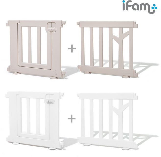 아이팜 아이팜 버치 베이비룸 문판+옆판 안전가드 울타리, 버치베이지, 1세트