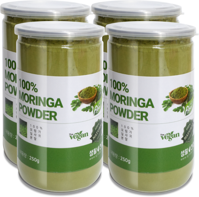 모링가 분말 모링가잎 가루 파우더, 4개, 250g