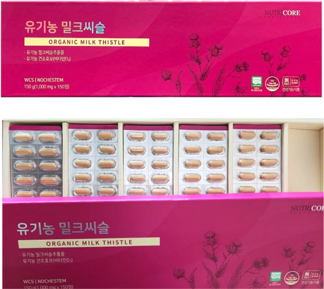 뉴트리코어 유기농 밀크씨슬 1000mg x 30정 1개월분, 50정, 3개 - 쿠팡