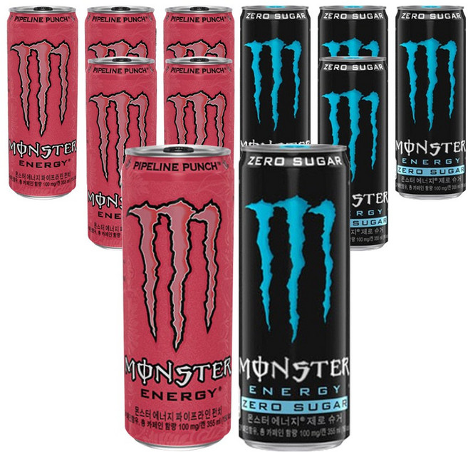 몬스터에너지 355ml 펀치 + 제로슈거 혼합 12입, 12개입