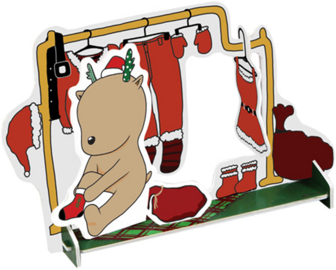 [본사직영] 크리스마스 카드 입체 편지 만들기 8종 택1 - 산타 트리 루돌프 종소리 펭귄 눈사람, 양말 신는 루돌프, 1개