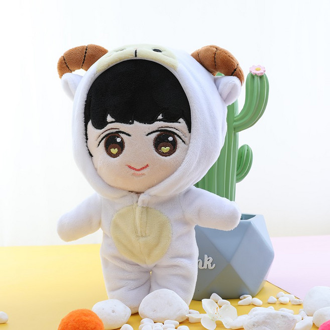 EXO 玩偶 公仔娃娃衣, 張藝興 Lay 羊套裝(現貨,20cm (睡衣可脫換