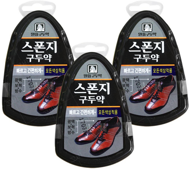 말표 스폰지 구두약, 무색, 3개