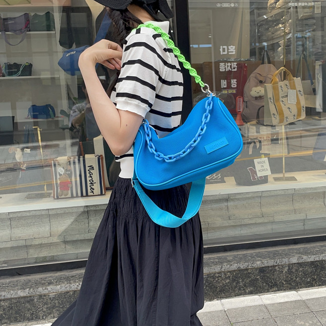 ACC포함 마카롱 벌집원단 체인 스트랩 숄더백 크로스