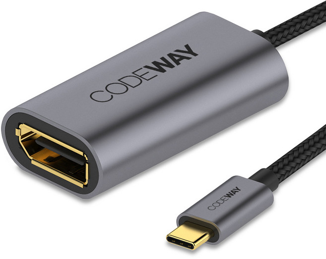 코드웨이 USB C타입 to DP 변환 젠더, LA7114, 1개