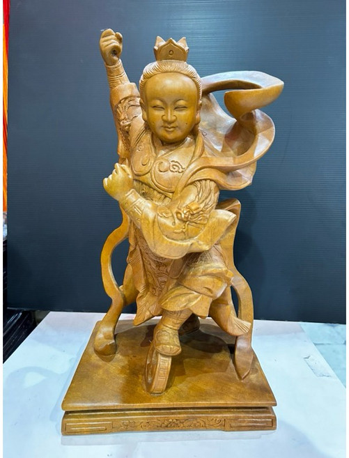 華誠 1尺3 三太子 太子爺 神像 樟木雕刻