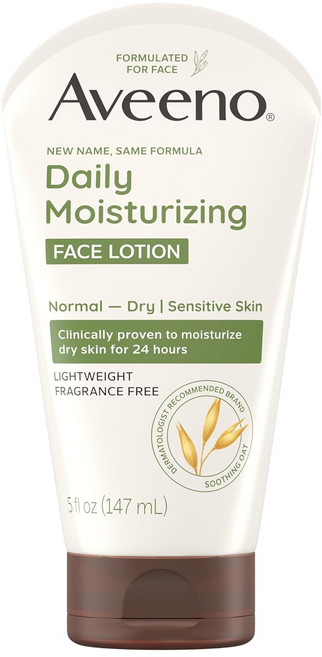 Aveeno 데일리 모이스처라이징 페이스 로션 중건성 민감성 무향 147ml, 1개