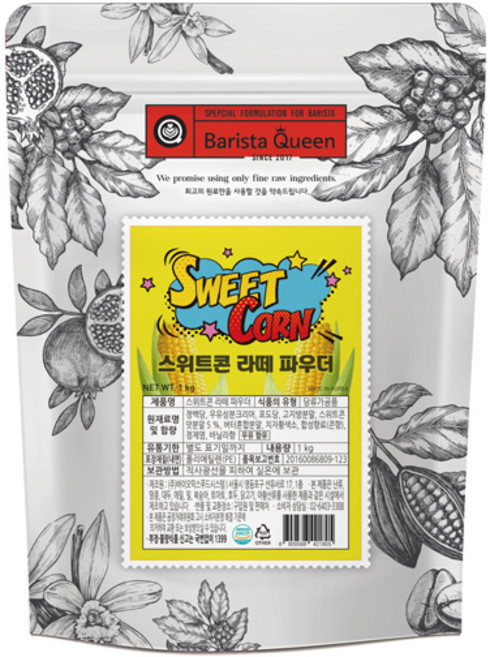 바리스타퀸 스위트콘 라떼 1Kg, 1개, 1개입