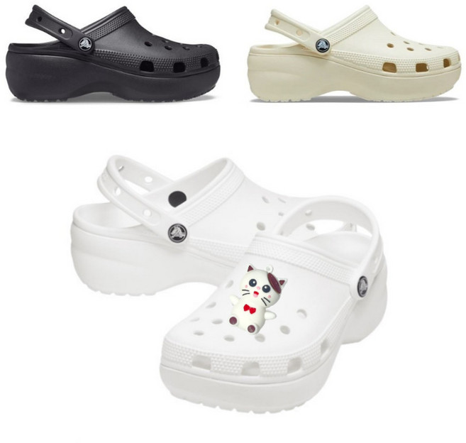 크록스 클래식 플랫폼 클로그 우먼 [정품] 고양이 신발 악세사리 포함 당일발송