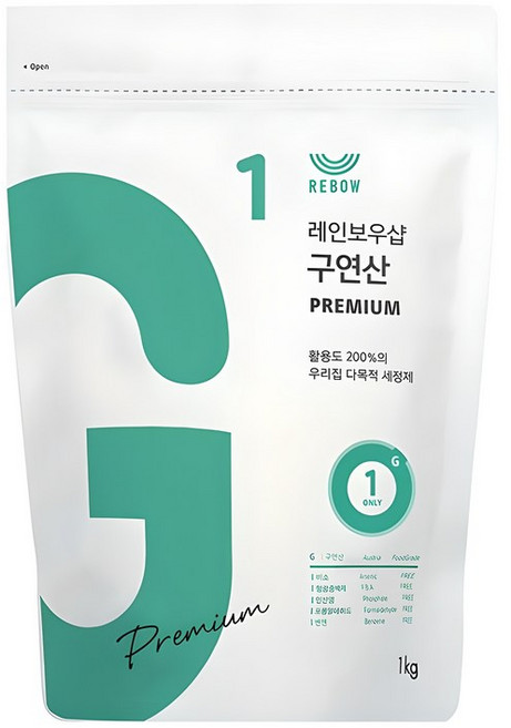 레인보우샵 구연산 프리미엄, 1kg, 2개