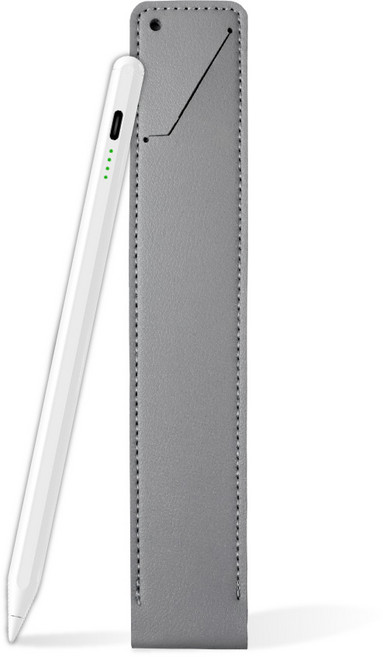 聆翔 iPad觸控筆 主動式電容筆，具備防誤觸與磁吸功能, 1套, iPad觸控筆 筆套, 霧石灰