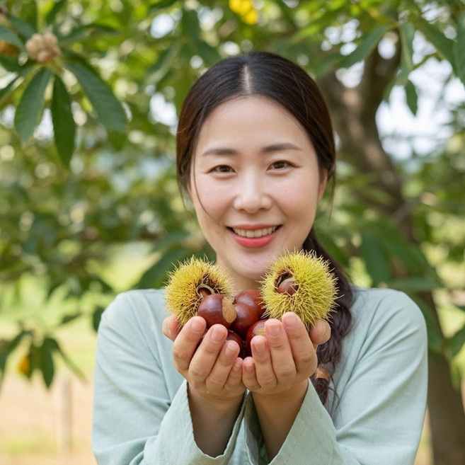 본필 25년 국내산 공주 햇밤 꿀보다 달콤한 제철 간식 영양 가득한 군밤 kg 1 2 3 5, 1개, 1kg
