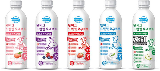덴마크 드링킹요구르트 5종 750mLx5병 (종류별x1병) 냉장무배, 5개, 750ml