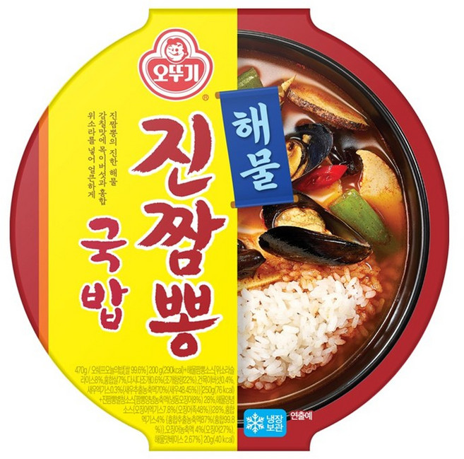 오뚜기 해물 진짬뽕 국밥, 4개, 470g