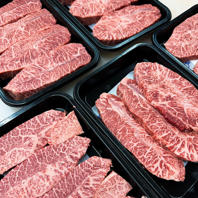 1++(9)등급 투뿔 한우 부채살 구이용 소고기 특수부위, 1개, 300g