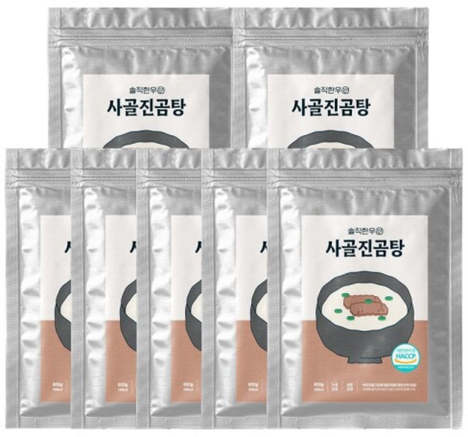 [솔직한우] 무첨가 한우 사골진곰탕 600g*7팩, 7개, 600g
