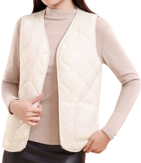 시크나인 여성 울 경량 패딩 조끼 베스트 색상 4종