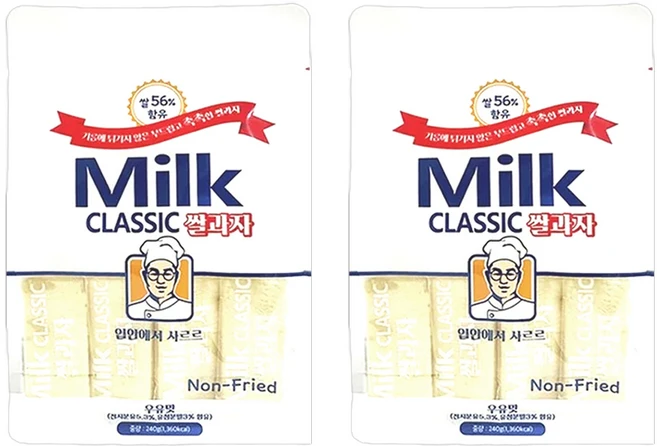 밀크 클래식 쌀과자 우유맛, 240g, 2개 - 쿠팡