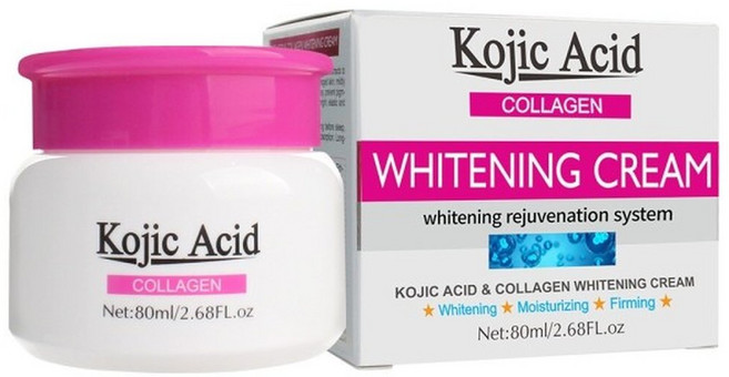 2개 콜라겐 코직산 크림 수분 공급 보습 브라이트닝-80ML, 80ml