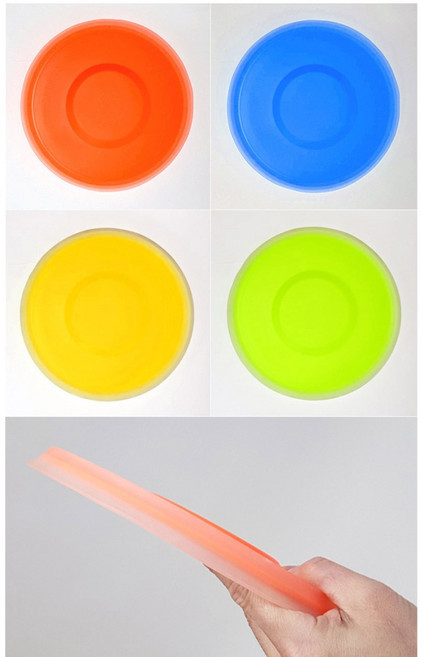 원반던지기 체육수업 플라잉디스크 26cm 타겟놀이, 로싸(플라스틱+고무)노랑, 1개