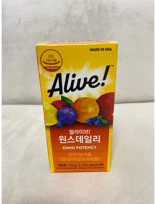 얼라이브 원스데일리 올인원 종합 멀티 비타민, 60정, 2개 - 쿠팡