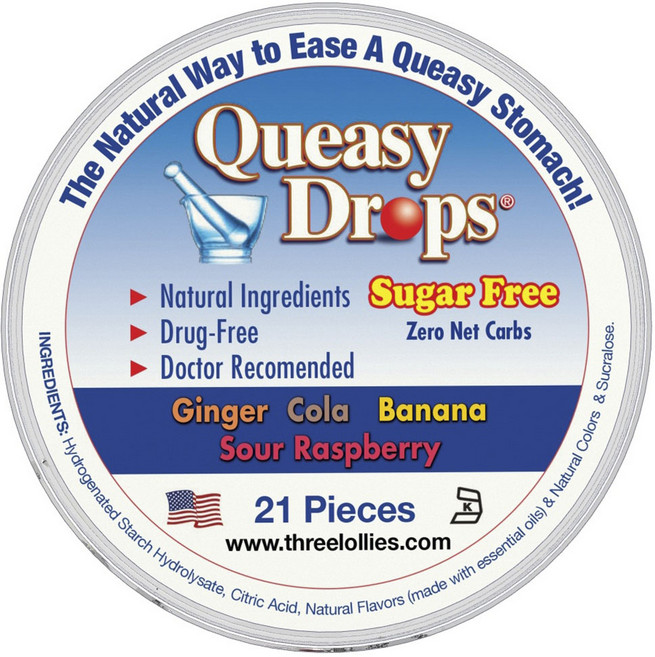 쓰리롤리즈 쿠이지 드롭 생강 + 콜라 + 바나나 + 사우어 라즈베리 21개입, 1개, 126g