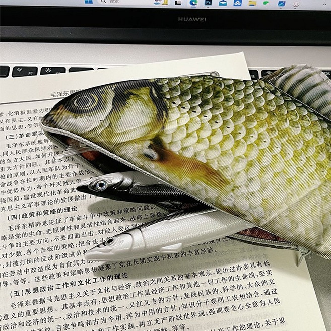 모던허니 생선 봉제 인형 필통 캐릭터 학용품 학생 직장인 생일선물 파우치