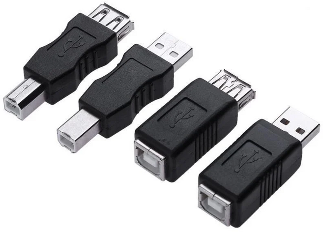 USB 母轉母轉接頭, 1個, 40-747-03(USB母對Type-B公)