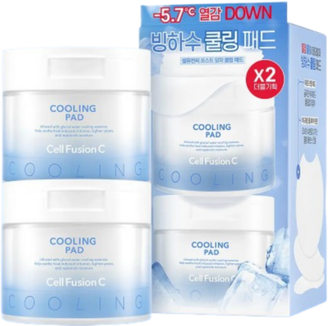 빙하수쿨링패드더블 셀퓨전씨 포스트 알파 쿨링 패드 70매 더블(쿨링시카쿨링), 쿨링 패드 더블기획, 1개, 70매입